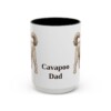 15oz Cavapoo Dog Dad Mug, Black, front view