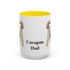 15oz Cavapoo Dog Dad Mug, Yellow, front view