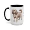 15oz Funny Cavapoo Mug, Black, left side view