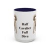 15oz Funny Cavapoo Mug, Navy, front view