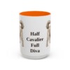 15oz Funny Cavapoo Mug, Orange, front view