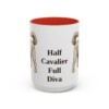 15oz Funny Cavapoo Mug, Red, front view