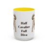 15oz Funny Cavapoo Mug, Yellow, front view