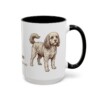 15oz Cavapoo Latin Mug, Black, right side view