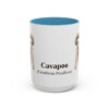 15oz Cavapoo Latin Mug, Light Blue, front view