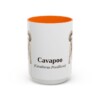 15oz Cavapoo Latin Mug, Orange, front view