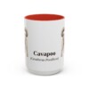 15oz Cavapoo Latin Mug, Red, front view