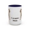 15oz Cavapoo Dog Mom Mug, Navy, front view