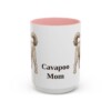 15oz Cavapoo Dog Mom Mug, Pink, front view