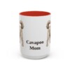 15oz Cavapoo Dog Mom Mug, Red, front view