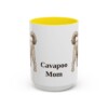 15oz Cavapoo Dog Mom Mug, Yellow, front view
