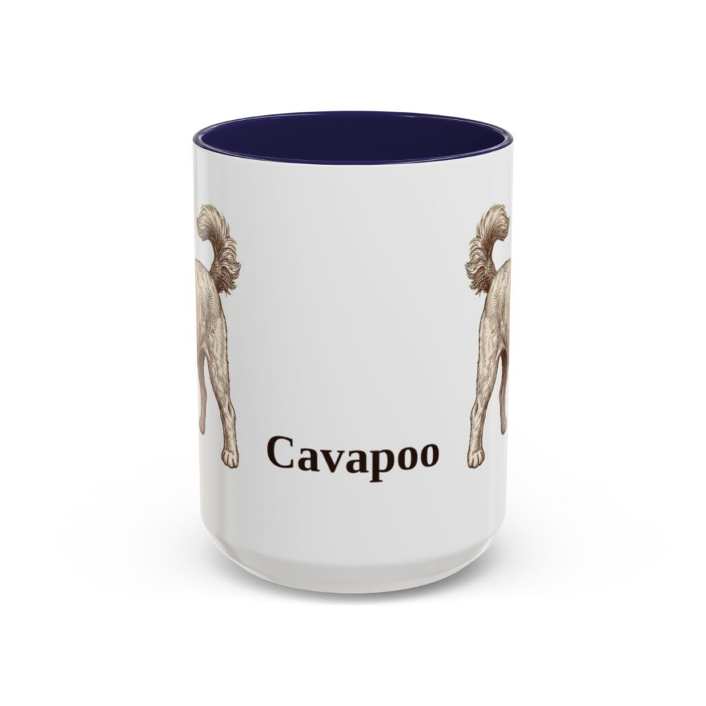 15oz Cavapoo Mug, Navy, front view