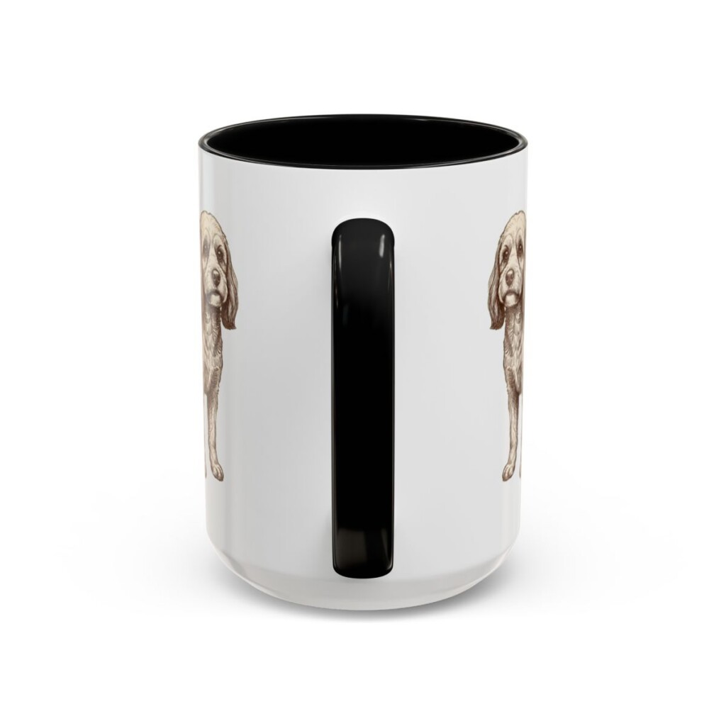 15oz Cavapoo Mug, Black, back view