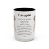 15oz Cavapoo Mug, Black, front view