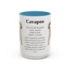 15oz Cavapoo Mug, Light Blue, front view