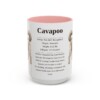 15oz Cavapoo Mug, Pink, front view