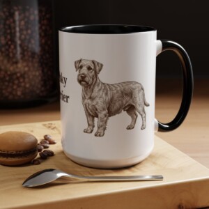 15oz Cesky Terrier Mug, Black, lifestyle photo