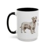 15oz Cesky Terrier Mug, Black, left side view