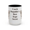 15oz Funny Cesky Terrier Mug, Black, front view