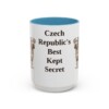 15oz Funny Cesky Terrier Mug, Light Blue, front view