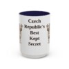 15oz Funny Cesky Terrier Mug, Navy, front view