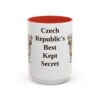 15oz Funny Cesky Terrier Mug, Red, front view