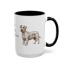 15oz Cesky Terrier Latin Mug, Black, right side view