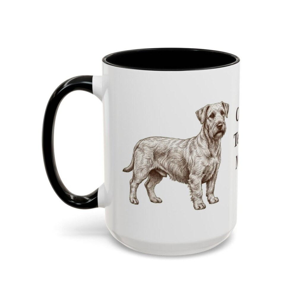 15oz Cesky Terrier Dog Mom Mug, Black, left side view