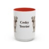 15oz Cesky Terrier Mug, Red, front view