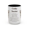 15oz Cesky Terrier Mug, Black, front view