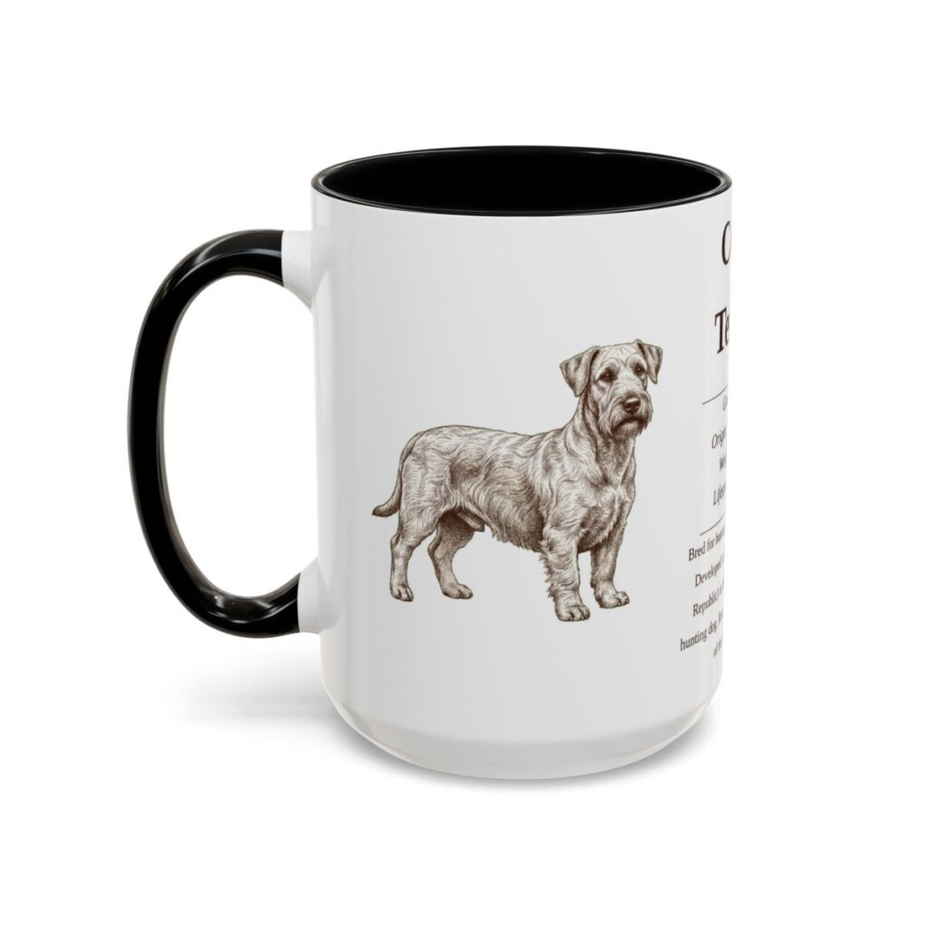 15oz Cesky Terrier Mug, Black, left side view
