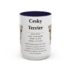 15oz Cesky Terrier Mug, Navy, front view