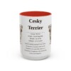 15oz Cesky Terrier Mug, Red, front view