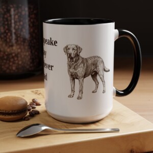 15oz Chesapeake Bay Retriever Dog Dad Mug, Black, lifestyle photo