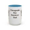 15oz-chesapeake-bay-retriever-mug-dad-light-blue 15oz Chesapeake Bay Retriever Dog Dad Mug, Light Blue, front view