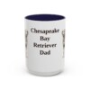 15oz-chesapeake-bay-retriever-mug-dad-navy 15oz Chesapeake Bay Retriever Dog Dad Mug, Navy, front view