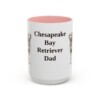 15oz-chesapeake-bay-retriever-mug-dad-pink 15oz Chesapeake Bay Retriever Dog Dad Mug, Pink, front view
