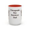 15oz-chesapeake-bay-retriever-mug-dad-red 15oz Chesapeake Bay Retriever Dog Dad Mug, Red, front view