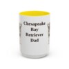 15oz-chesapeake-bay-retriever-mug-dad-yellow 15oz Chesapeake Bay Retriever Dog Dad Mug, Yellow, front view