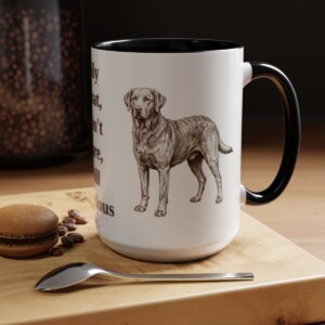 15oz Funny Chesapeake Bay Retriever Mug, Black, lifestyle photo