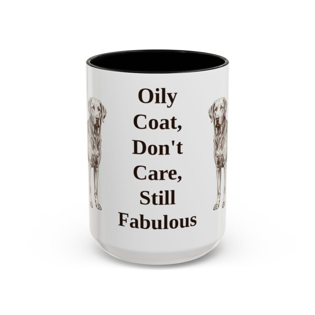 15oz Funny Chesapeake Bay Retriever Mug, Black, front view