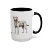 15oz Funny Chesapeake Bay Retriever Mug, Black, right side view