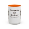 15oz-chesapeake-bay-retriever-mug-latin-orange 15oz Chesapeake Bay Retriever Latin Mug, Orange, front view