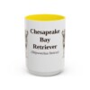 15oz-chesapeake-bay-retriever-mug-latin-yellow 15oz Chesapeake Bay Retriever Latin Mug, Yellow, front view