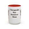 15oz Chesapeake Bay Retriever Dog Mom Mug, Red, front view