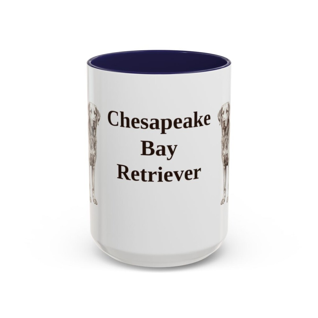 15oz-chesapeake-bay-retriever-mug-navy 15oz Chesapeake Bay Retriever Mug, Navy, front view