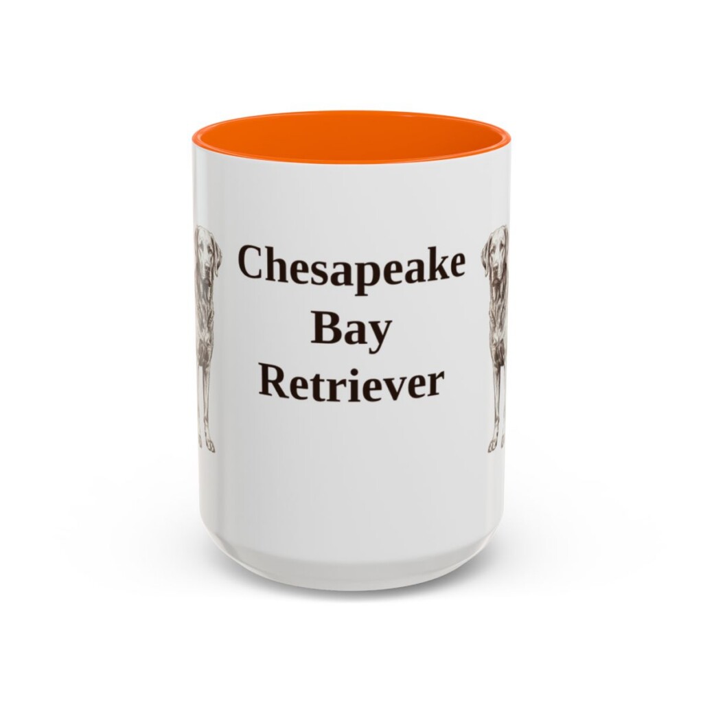 15oz-chesapeake-bay-retriever-mug-orange 15oz Chesapeake Bay Retriever Mug, Orange, front view