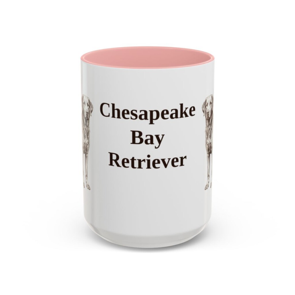 15oz-chesapeake-bay-retriever-mug-pink 15oz Chesapeake Bay Retriever Mug, Pink, front view