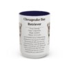 15oz Chesapeake Bay Retriever Mug, Navy, front view