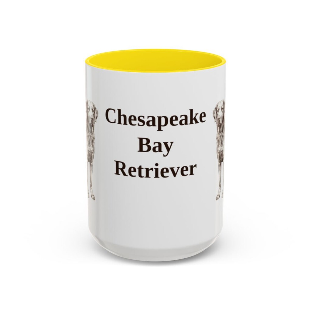 15oz-chesapeake-bay-retriever-mug-yellow 15oz Chesapeake Bay Retriever Mug, Yellow, front view